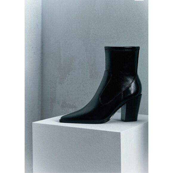 MANGO $150  POINTED-TOE ANKLE BOOT SWITH ZIP CLOSURE 42 US 10 - Picture 7 of 7